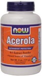NOW Acerola Powder is derived from acerola cherries, one of nature's highest sources of vitamin C. The fruit can yield up to 4,000 mg of vitamin C per 100 grams of fresh weight, but on the average yields around 1,500 mg. .