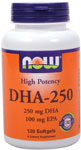 DHA (120 softgels 250 mg) NOW Foods