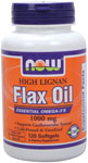 Unrefined NOW High Lignan Flax Seed Oil is an optimal dietary supplement that is an excellent vegetarian source of Omega-3 acids.