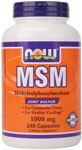 MSM (Methylsulphonylmethane) is a natural form of organic sulfur found in all living organisms.&nbsp; This natural compound, researched since 1979, provides the chemical links needed to form and maintain numerous different types of tissues found in the human body, including connective tissue such as articular cartilage.&nbsp; While MSM is a natural component of almost all fresh fruits, vegetables, seafood and meat, food-processing methods reduce sulfur levels, making supplementation more important than ever.&nbsp; NOW MSM is tested to meet a minimum 99.7% purity.Product FAQ's   Related Products   .