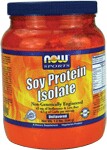 NOW Soy Protein is a good vegetable source of high quality complete protein that is very low in fat and carbohydrates and contains an excellent amino acid profile.&nbsp; Soy products, including Soy Protein, are high in phytoestrogens, which may positively support healthy natural estrogen levels in women.&nbsp; Soy Protein also provides beneficial proteins such as Genistein and Daidzein, which have been shown to support good health through various biochemical processes.  Diets low in saturated fat and cholesterol that include 25 grams of soy protein a day may reduce the risk of heart disease.&nbsp; One serving of NOW Soy Protein Isolate Powder provides 20 grams of soy protein. &nbsp; This product contains an average of 42 mg of Isoflavones per serving which have been shown to aid in maintaining good health.*    Read FAQ's &nbsp;  Read more about Sports Nutrition from Your Health Professor &nbsp; Related Products .