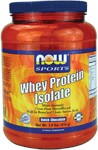 NOW Whey Protein Isolate is a high quality protein supplement that is both bioavailable and easily digested. Whey protein contains a high concentration of Branch Chain Amino Acids (BCAA's), which are important for efficient muscle metabolism..