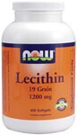  High in Phosphatidyl Choline NOW Non-GMO LecithinSoftgels contain 15% Phosphatidyl Choline, which comprises a major portion of our brain and nervous system. Lecithin is also a source of essential fatty acids, Choline and Inositol. Lecithin aids in emulsifying fats, enabling them to be dispersed in water..