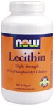 Triple Strength Lecithin from NOW.  Lecithin plays a substantial role in virtually every biological function known to human existence. This natural source of Choline, Inositol, Linoleic Acid and Phosphatidyl Serine is fundamental in the transportation of nutrients to-and-from other cells  thus making it a key factor in how effectively we metabolize the food in our diet. .