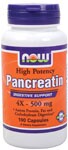 Pancreatin naturally contains protease (protein digesting), amylase (carbohydrate digesting), and lipase (fat digesting) enzymes..