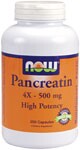 Pancreatin naturally contains protease (protein digesting), amylase (carbohydrate digesting), and lipase (fat digesting) enzymes..