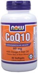 CoQ10 60 mg w/Omega 3 Fish Oils (60 Gels) NOW Foods
