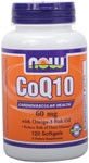 CoQ10 60 mg w/Omega 3 Fish Oils (120 Gels) NOW Foods