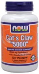  Immune System Support*  5000 mg Equivalency  15:1 Standardized Extract  Vegetarian Formula NOW Cat's Claw "5000" is a natural extract of the highest quality inner bark of authentic Uncaria tomentosa, an exciting herbal discovery from the Peruvian Rainforest.&nbsp; also called Una de Gato, it has been used for hundreds of years by the native Ashanica Indians. &nbsp; Cat's Claw "5000" is a concentrated water and alcohol extract standardized to contain a minimum of 3% Total Alkaloids (calculated as Mitraphylline) and 15% Total Polyphenols. &nbsp; Related Products .