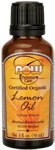 NOW Certified Organic Lemon Oil is 100% pure and natural, and cold-pressed from Citrus limon..