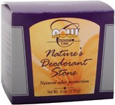 Natural Odor Protection By leaving a tiny residue of odor-controlling mineral salts, NOW Nature's Deodorant Stone is completely free of any harsh chemicals, oils, perfumes, alcohol, preservatives or aluminum chlorohydrate..