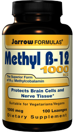 Methyl B12 Methylcobalamin 1000 mcg (100 lozenges) Jarrow Formulas