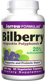 Bilberry plus  Grapeskin polyphenols supports and protects vision by enhancing antioxidant status in the eye and reducing capillary permeability and fragility..