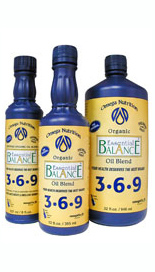 Essential Balance 3-6-9 is a specially formulated blend of organic oils that provides a balance of polyunsaturated fats in the one to one ratio of omega-3 to omega-6 and also contains 4g per serving of omega-9 monounsaturates..