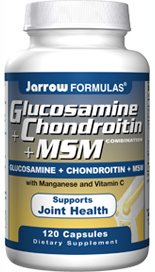 Jarrow Formulas provides efficacious quantities of Glucosamine Sulfate, Chondroitin Sulfate, and MSM combined with Vitamin C and Manganese for optimizing joint health..