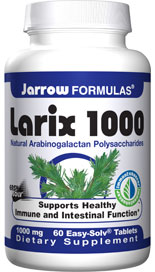 Jarrow Formulas Larix 1000 contains arabino-galactans extracted from the larch tree..