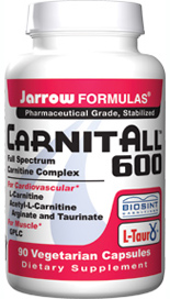CarnitALL is a full spectrum carnitine combination comprised of L-Carnitine Fumarate, GPLC (Glycine Propionyl-L-Carnitine), ALCA (Acetyl-L-Carnitine Arginate), and Acetyl-L-Carnitine Taurinate, to impact various body tissues with the benefits of carnitine..