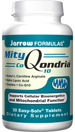 MityQondria is nutrition for the mitochondria, supporting bioenergetics with Alpha Lipoic Acid, Acetyl-L-Carnitine Arginate, Co-Q10 and Creatine..