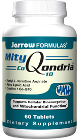 MityQondria is nutrition for the mitochondria, supporting bioenergetics with Alpha Lipoic Acid, Acetyl-L-Carnitine Arginate, Co-Q10 and Creatine..