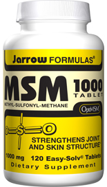 Jarrow FORMULAS MSM 1000 is an organic source of bioavailable sulfur. Sulfur is an antioxidant mineral found in major structural tissues of the body such as cartilage..
