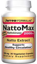 Nattokinase is a fibrinolytic enzyme that promotes healthy circulation by its effects on serine protease-mediated digestion of fibrin..