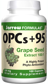 95% polyphenols from grape seeds (Vitis vinifera), highly potent phyto-antioxidants that spare vitamin C, protect capillaries and promote cardiovascular health..