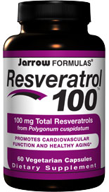 Jarrow FORMULAS Resveratrol 100 provides approximately 90% resveratrol in the active trans configuration. As an antioxidant, resveratrol protects cardiovascular function by inhibiting LDL oxidation, upregulating nitric oxide synthesis, and the integrity of capillaries..
