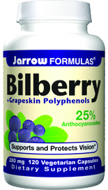 Bilberry plus  Grapeskin polyphenols supports and protects vision by enhancing antioxidant status in the eye and reducing capillary permeability and fragility..