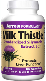 Jarrow Formulas Milk Thistle supports liver function by raising protective glutathione levels..