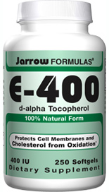 Jarrow Formulas E-400 contains the 100% natural form of Vitamin E, d-alpha Tocopherol.
Protects Cell Membranes & Cholesterol from Oxidation..