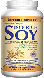 Yaeyama Chlorella and Spirulina with Digestive Enzymes Bromelain and Papain.  Iso-Rich Soy Greens combines soy protein isolate, super green foods, and digestive enzymes to create a nutritious and easily digested drink..