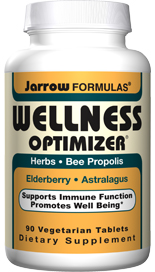 Elderberry and astragalus are included in this comprehensive blend of natures most potent herbs, bee propolis, mushrooms and chlorella extract supporting the bodys natural defense system. Wellness Optimizer by Jarrow Formulas Promotes Well Being and Immunity..