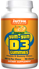 Yum-Yum D3 Gummies deliver 400 IU of vitamin D3 (as cholecalciferol) per serving in a delicious gummy. Vitamin D3 is of critical importance throughout the bodies of growing children. Adults, too..