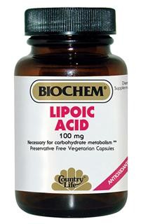 Lipoic acid is versatile water and fat soluble antioxidant that helps reduce free radical activity. This compound also helps support normal glucose metabolism. Vegetarian/Kosher.