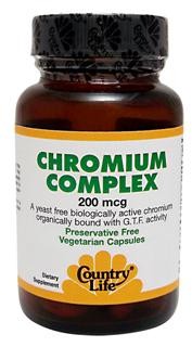 A yeast free biologically active chromium organically bound with G.T.F. activity. The chromium complex (ChromeMate?) used in this product is the only yeast free chromium that possesses all the active properties of G.T.F. organically bound with 1.8 mg of niacin. Because the niacin is organically bound to chromium it does not give a niacin flush..