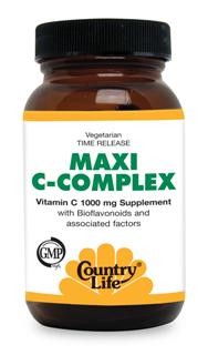 Vitamin C 1000 mg Supplement with Bioflavonoids and Associated Factors, Time Release Formula. Certified Gluten Free. Kosher..