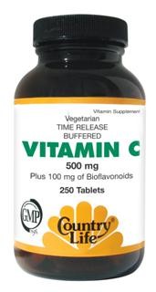 Country Life?s Buffered Vitamin C has been prepared with natural alkaline Calcium Carbonate and Magnesium Oxide which buffer and neutralize the excess acidity of vitamin C..