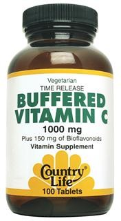 Country Life?s Buffered Vitamin C has been prepared with natural alkaline Calcium Carbonate and Magnesium Oxide which buffer and neutralize the excess acidity of vitamin C..