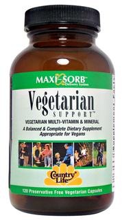 Vegetarian Support Multi-Vitamin (120 vcaps) Country Life