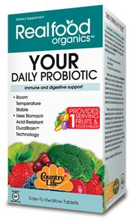 Country Lifes Your Daily Probiotic is designed
to support digestive health and immune function.
We use a unique blend of room temperature stable
and acid resistant probiotic strains created using a
technology called DuraStrain technology..