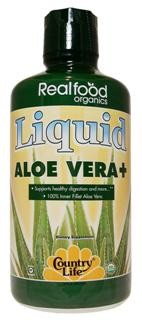 Country Lifes Realfood Organics Liquid Aloe
Vera + is designed to support digestive and
immune heath as well as many other bodily
functions. This formula is designed to be taken
every day as a whole body tonic for better health
and well-being..