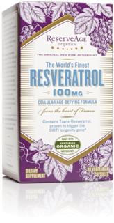 ReserveAge Organics combines organic French red-wine grapes direct from French vineyards and wild crafted natural Polygonum cuspidatum root extract into a potent and powerful rejuvenating blend..