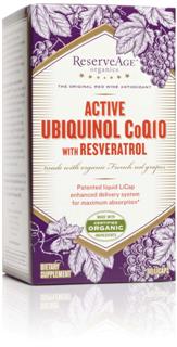 Active Ubiquinol CoQ10 w/ Resveratrol (60 capsules) ReserveAge Organics