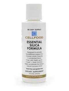 Providing foundational support for bones, joints, skin, hair, teeth, gums and nails  while assisting heart and brain function. Contains pure Silica and Cellfood..