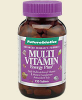 Multi Vitamin Energy Plus is a daily multi-nutritional formula designed for women that provides vitamins, minerals and important other nutrients all in one energizing and highly potent state-of-the-art supplement.  Multi Vitamin Energy Plus for Women is the definitive women's multi-vitamin and mineral supplement, containing over 100% of the recommended daily value of most nutrients, including a whopping 625 mg of Calcium, plus Iron and Zinc. Antioxidant support is provided by vitamins A, C and E plus Selenium..