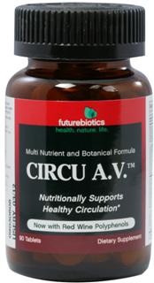 Circu A.V. is a multi-nutritional approach to nutritionally supporting healthy circulation* by helping to provide nutrients that may be lacking from the diet.  Among the nutrients included in Circu A.V. is Niacin (nicotinic acid), a B vitamin. Niacin is a vasodilator, meaning it dilates the veins and increases blood flow. Niacinamide is another form of Niacin..