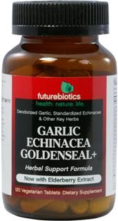Garlic, Echinacea & Goldenseal+ is a comprehensive botanical formula combining the benefits of many well-known herbs, including Echinacea, Garlic, Elderberry and Goldenseal, traditionally used to provide seasonal support and defense..
