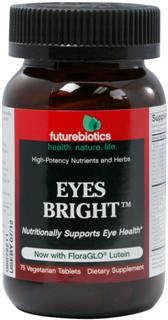 Eyes Bright is a comprehensive, high-potency antioxidant formula with vitamins, minerals, botanicals and FloraGLO Lutein designed to nutritionally support eye health.*  Employing a vast array of well-established and highly researched nutrients, Eyes Bright supplies a full-spectrum of nutritional factors to help counter the effects of oxidative stress and help maintain ocular health..