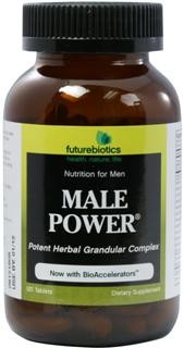 Male Power is a power-packed, concentrated herb and glandular formula designed to help support peak performance and an active lifestyle. It is the ultimate blend of modern nutritional science and traditional herbalism. And, it is potency enhanced with Futurebiotics BioAccelerators for improved nutrient absorption and utilization. It is part of a series of advanced state-of-the-art nutritional supplements designed especially for today's health-conscious man..