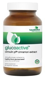GlucoActive contains Cinnulin PF which may improve insulin sensitivity and may reduce the risk factors for diabetes.  GlucoActive combines Chromium Picolinate,  ActiVin Grape Seed extract and FenuLife, a soluble fiber that helps slow the absorption of glucose into the bloodstream..